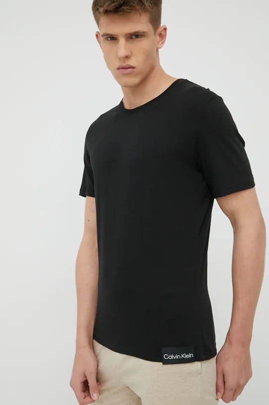 чорний Піжамна футболка Calvin Klein Underwear Чоловічий