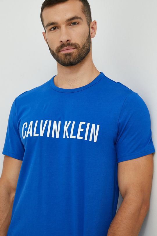 stalowy niebieski Calvin Klein Underwear t-shirt piżamowy bawełniany