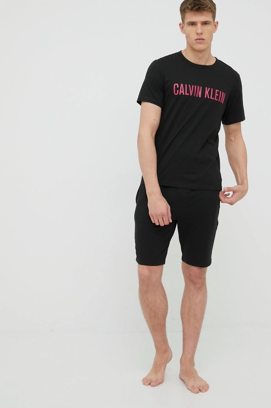 Calvin Klein Underwear t-shirt piżamowy bawełniany czarny