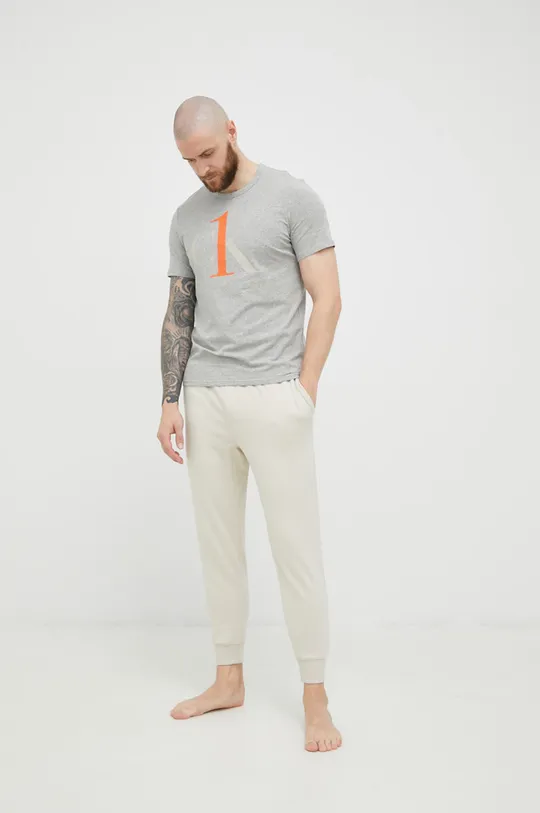 Majica kratkih rukava za plažu Calvin Klein Underwear siva