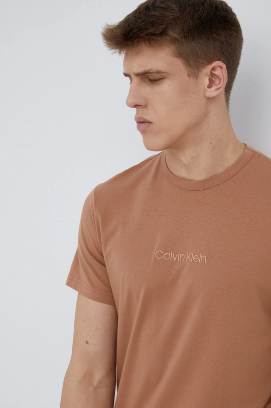 brązowy Calvin Klein Underwear t-shirt piżamowy