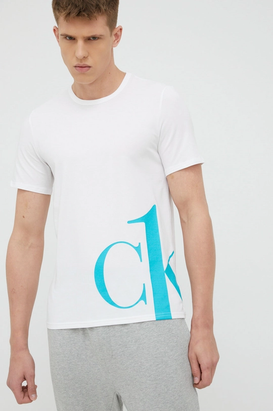 biały Calvin Klein Underwear t-shirt piżamowy CK One Męski