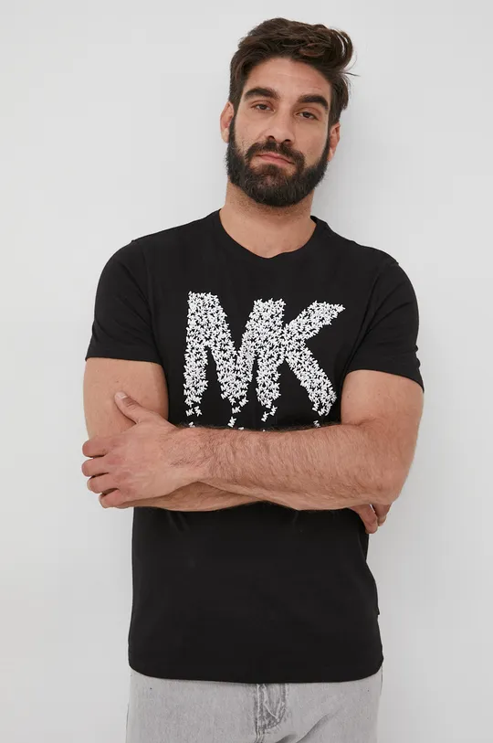 czarny Michael Kors t-shirt bawełniany CS250UD1V2