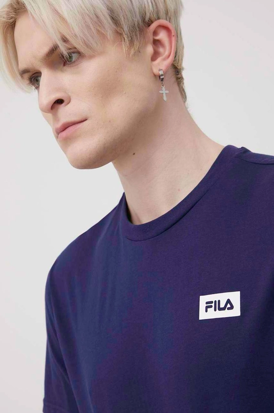 granatowy Fila t-shirt bawełniany