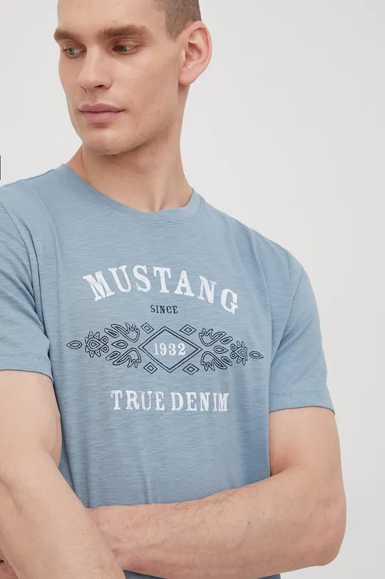 világoskék Mustang pamut póló