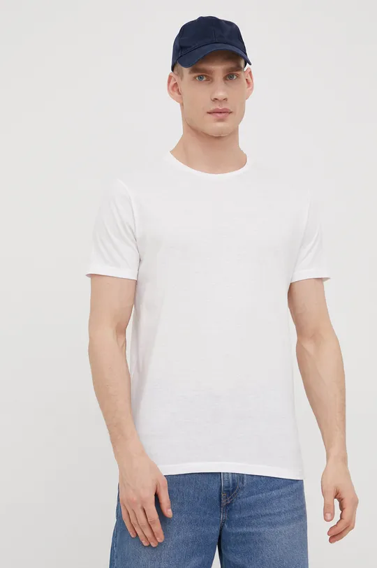 Βαμβακερό μπλουζάκι Brave Soul λευκό