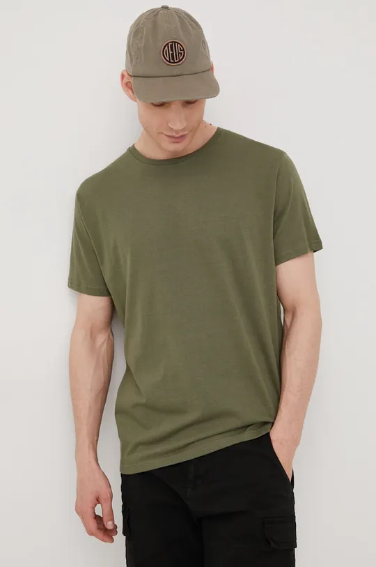 πράσινο Βαμβακερό μπλουζάκι Brave Soul Ανδρικά