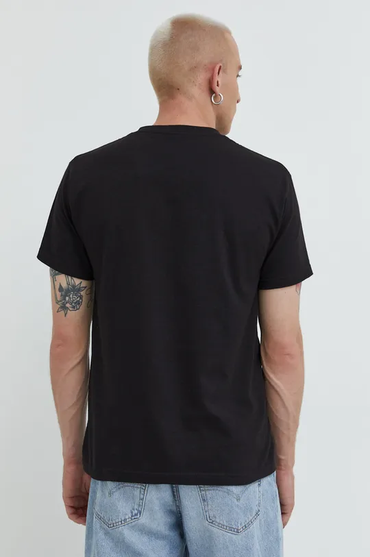 μαύρο Βαμβακερό μπλουζάκι Primitive