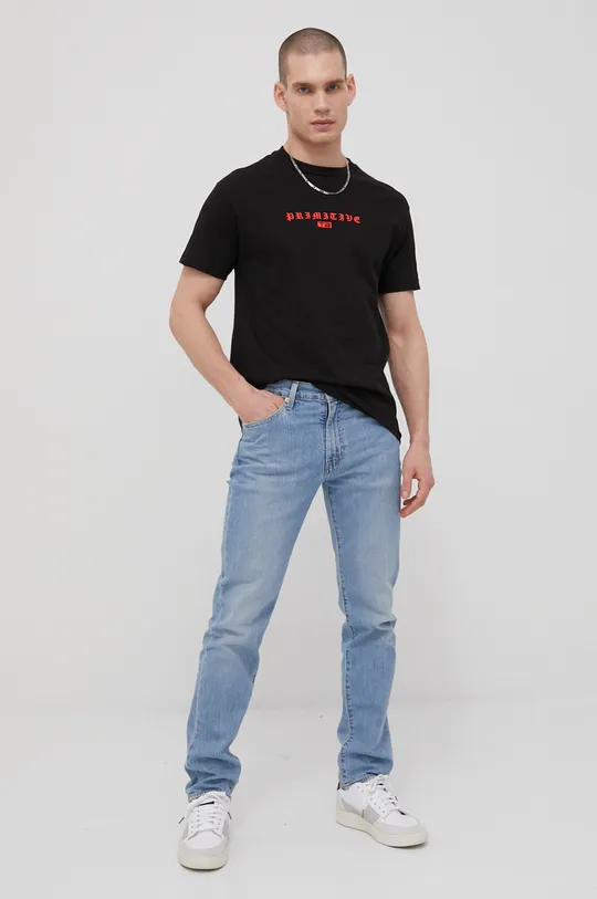 Βαμβακερό μπλουζάκι Primitive X Terminator μαύρο