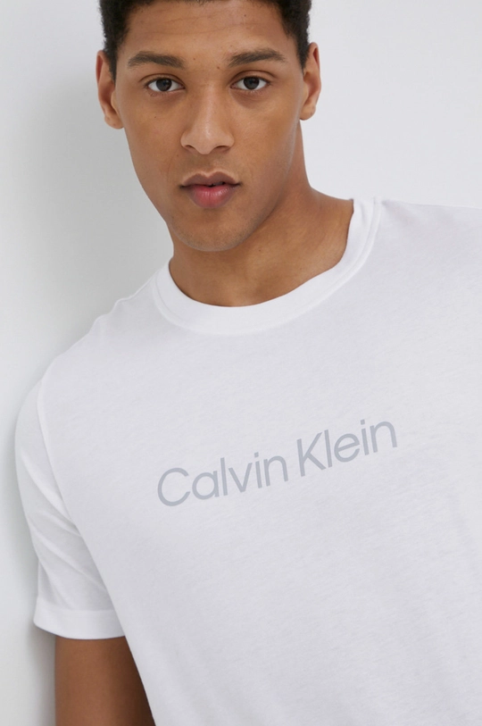 bela T-shirt za vadbo Calvin Klein Performance Ck Essentials