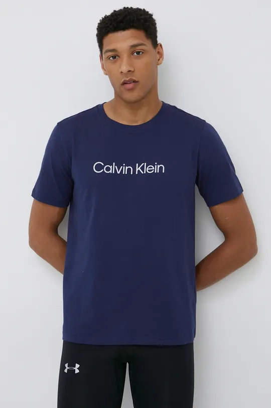 tmavomodrá Tréningové tričko Calvin Klein Performance Ck Essentials Pánsky