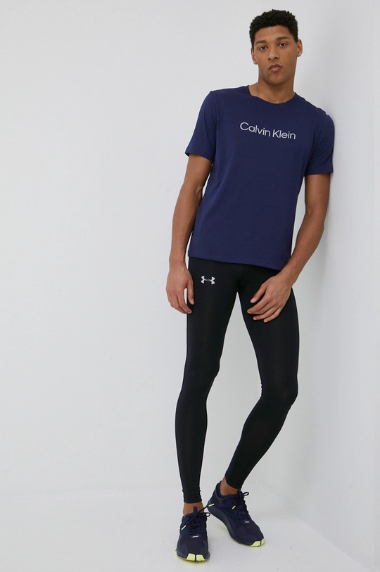 Μπλουζάκι προπόνησης Calvin Klein Performance Ck Essentials σκούρο μπλε