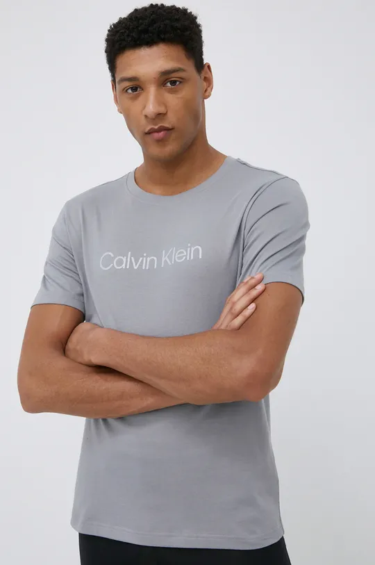 γκρί Μπλουζάκι προπόνησης Calvin Klein Performance Ck Essentials Ανδρικά