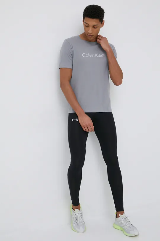 Majica kratkih rukava za trening Calvin Klein Performance Ck Essentials siva