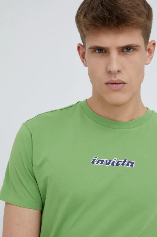 żółto - zielony Invicta t-shirt bawełniany
