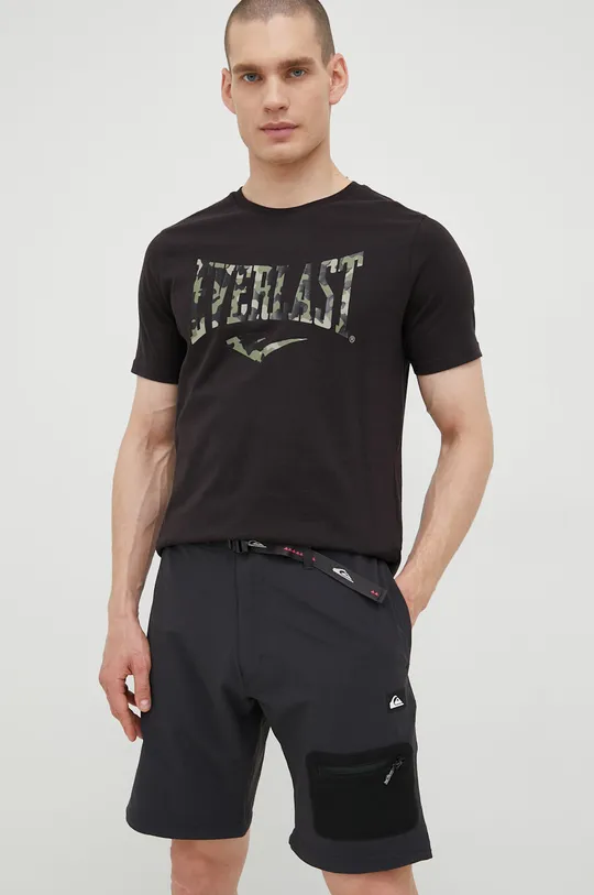 czarny Everlast t-shirt bawełniany