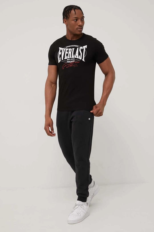 Everlast t-shirt bawełniany czarny