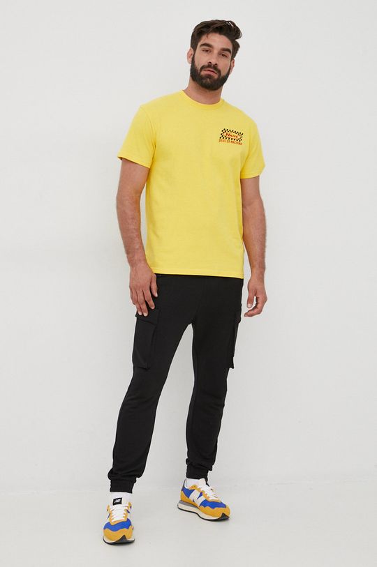 Bavlněné tričko Deus Ex Machina žlutá