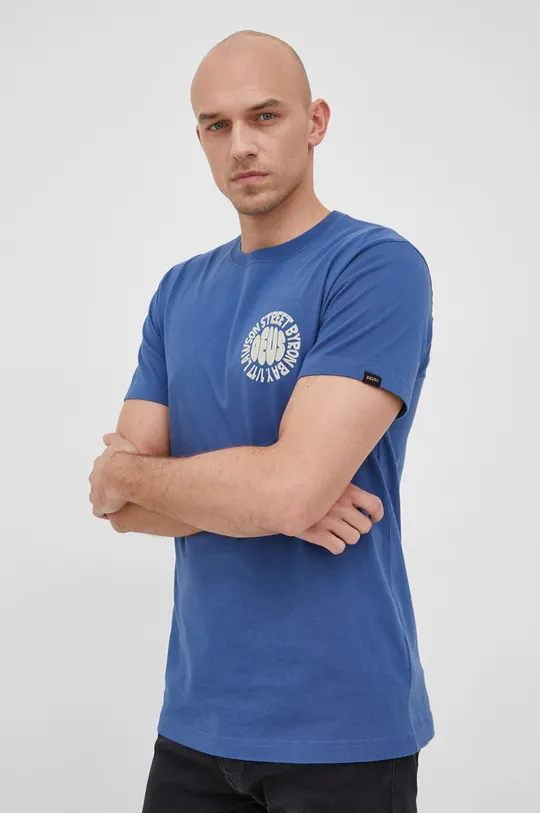 modrá Bavlnené tričko Deus Ex Machina Pánsky