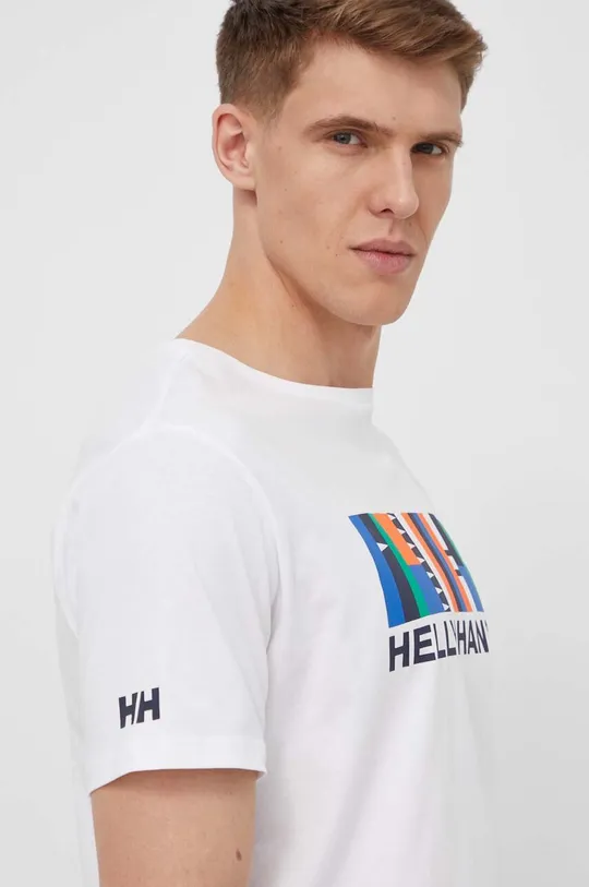 biela Bavlnené tričko Helly Hansen