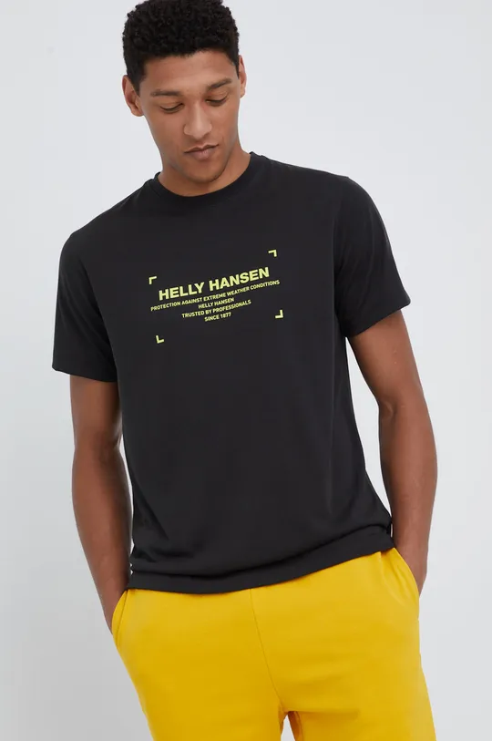 czarny Helly Hansen t-shirt Męski