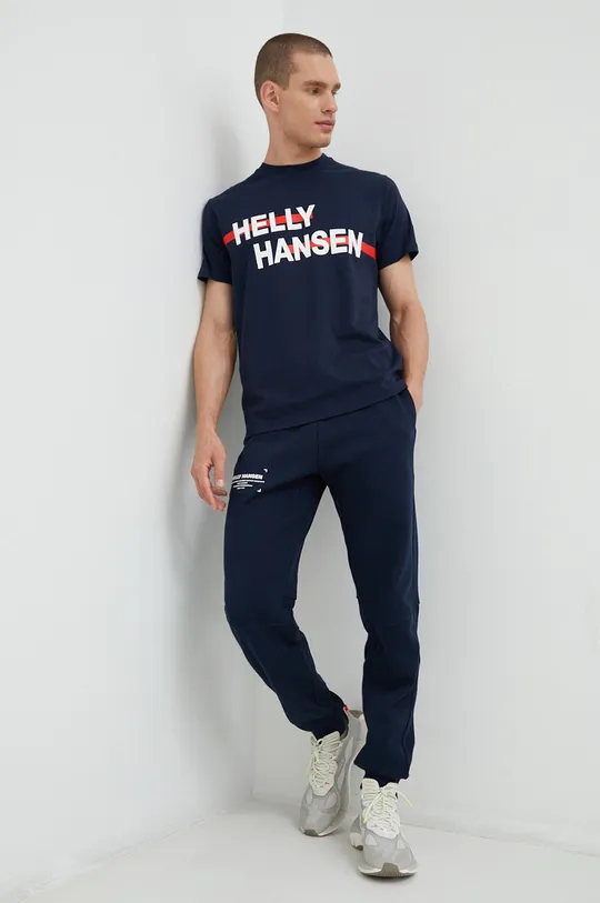 Helly Hansen pamut póló sötétkék