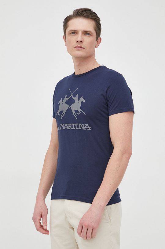 námořnická modř Bavlněné tričko La Martina