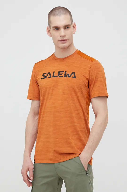 πορτοκαλί Αθλητικό μπλουζάκι Salewa Puez Hybrid 2