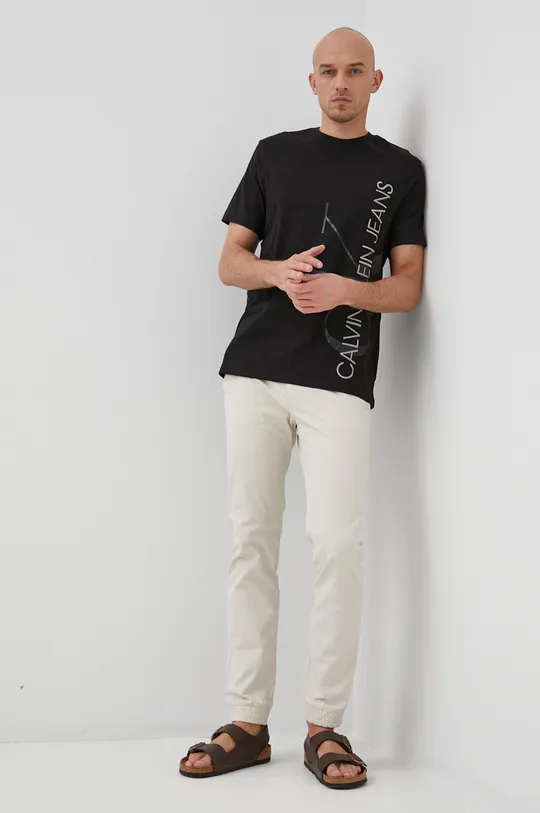 Calvin Klein Jeans t-shirt bawełniany J30J318736.PPYY czarny