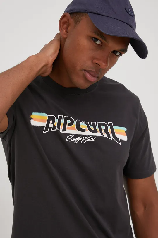szary Rip Curl t-shirt bawełniany Męski