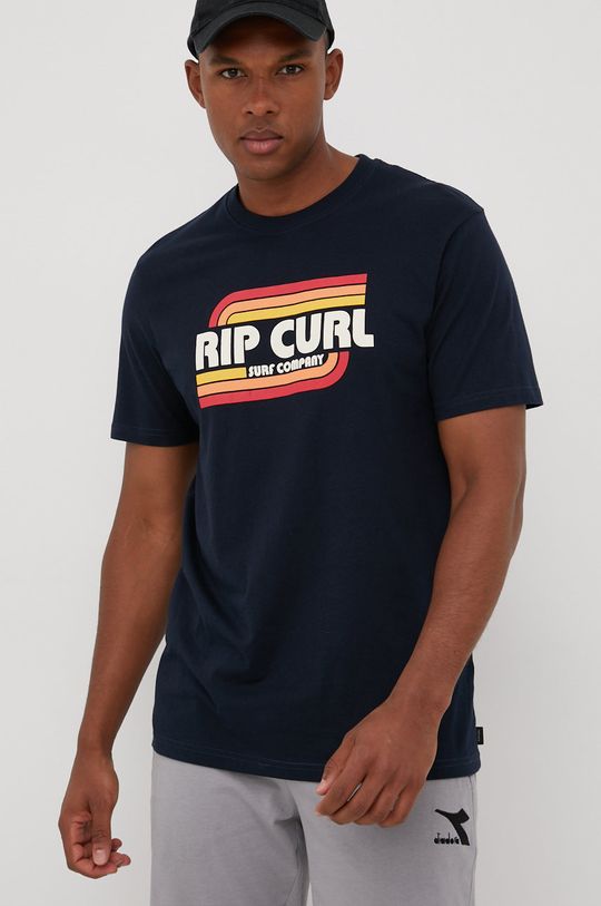 granatowy Rip Curl t-shirt bawełniany Męski