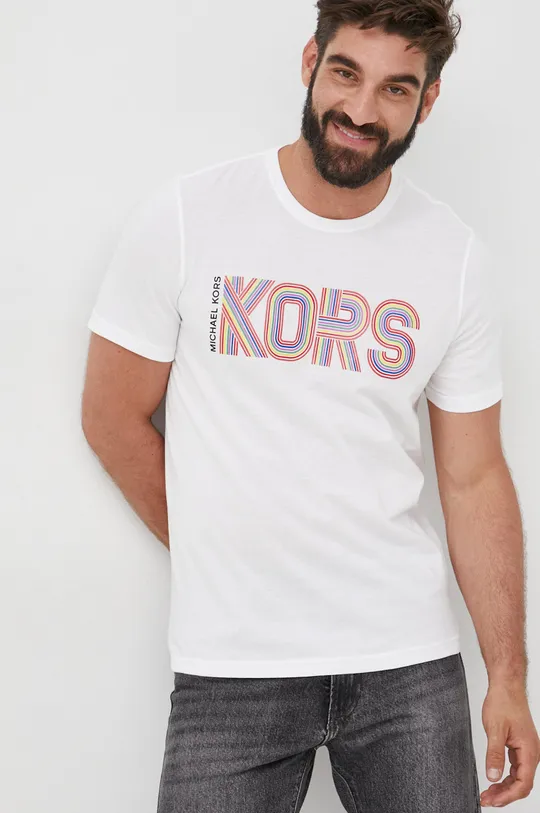 biały Michael Kors t-shirt bawełniany 6S26G90091