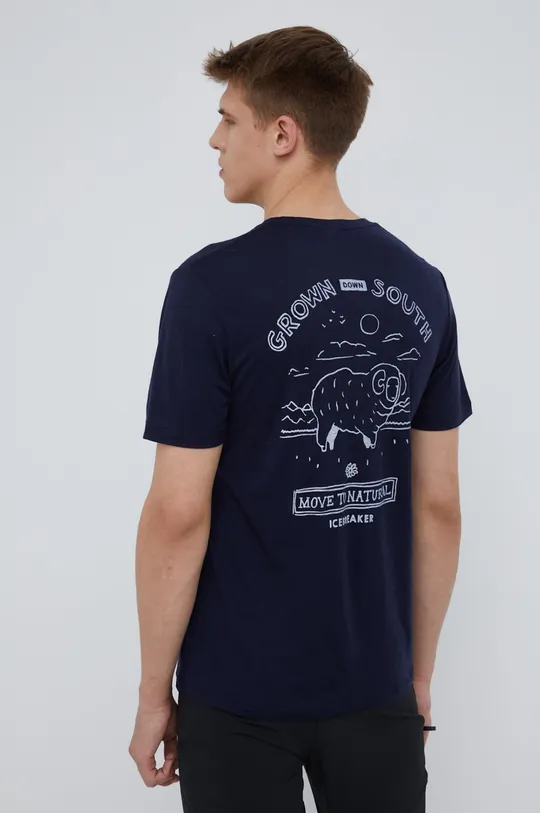 granatowy Icebreaker t-shirt sportowy Tech Lite II