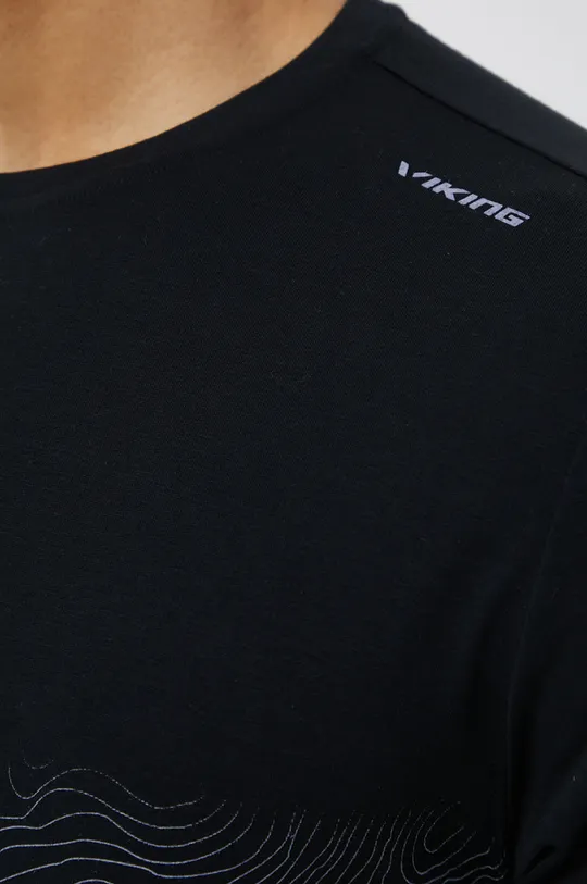 μαύρο Αθλητικό μπλουζάκι Viking Lenta