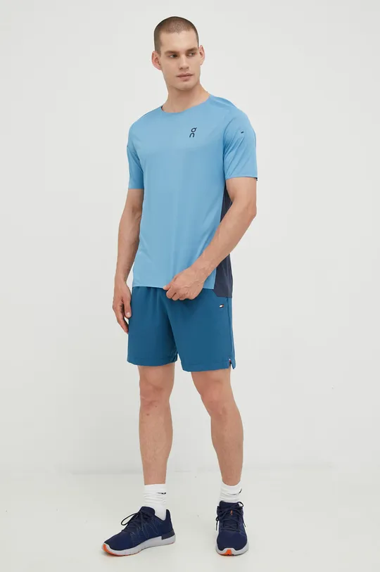 Μπλουζάκι για τρέξιμο On-running Performance μπλε