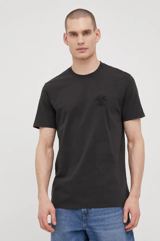 črna Bombažen t-shirt Rip Curl Moški