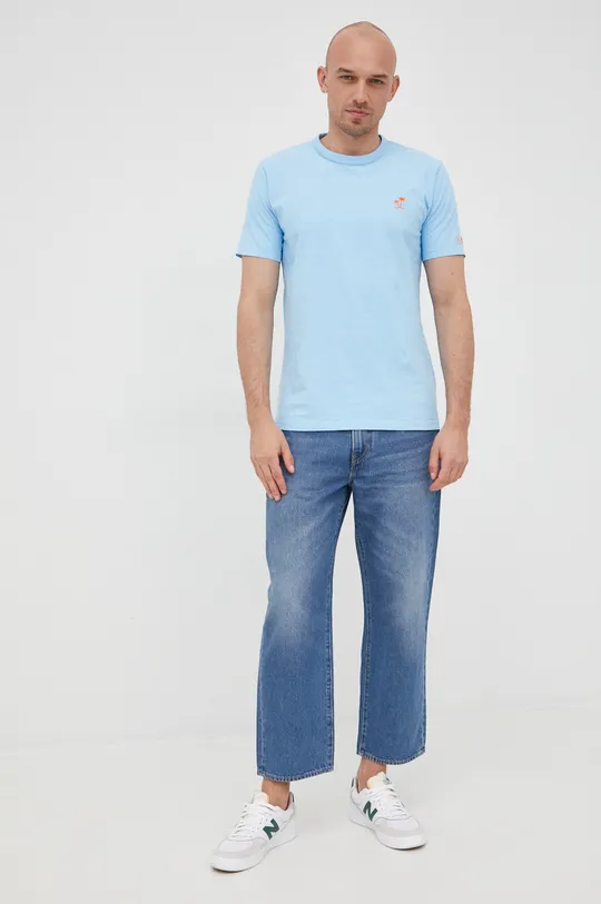 MC2 Saint Barth t-shirt bawełniany niebieski