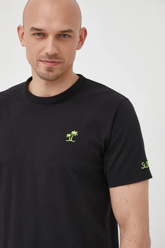 črna Bombažen t-shirt MC2 Saint Barth