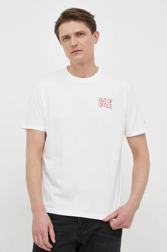 λευκό Βαμβακερό μπλουζάκι MC2 Saint Barth Ανδρικά