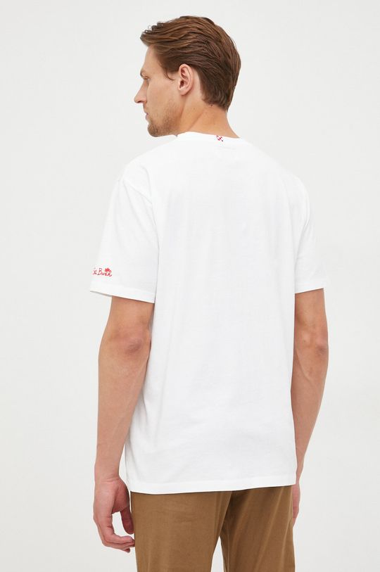 bílá Bavlněné tričko MC2 Saint Barth