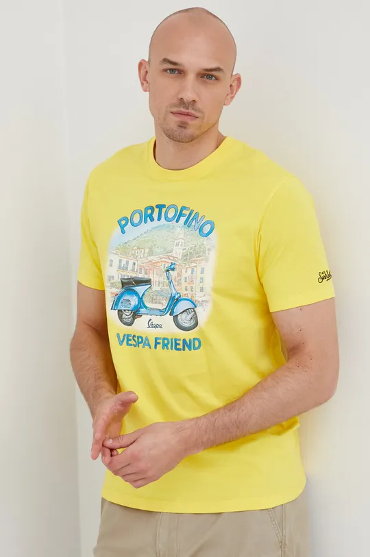жовтий Бавовняна футболка MC2 Saint Barth