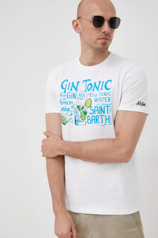 zielony MC2 Saint Barth t-shirt bawełniany Męski