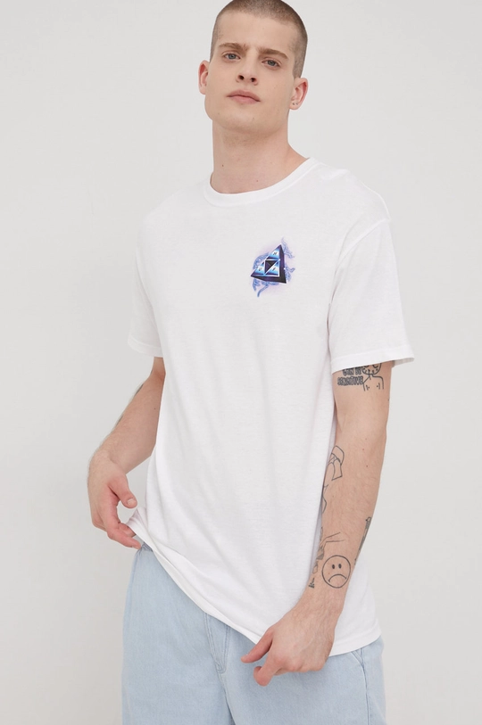 HUF t-shirt bawełniany biały