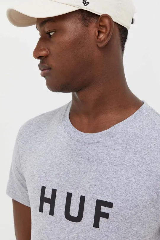 grigio HUF t-shirt in cotone Uomo