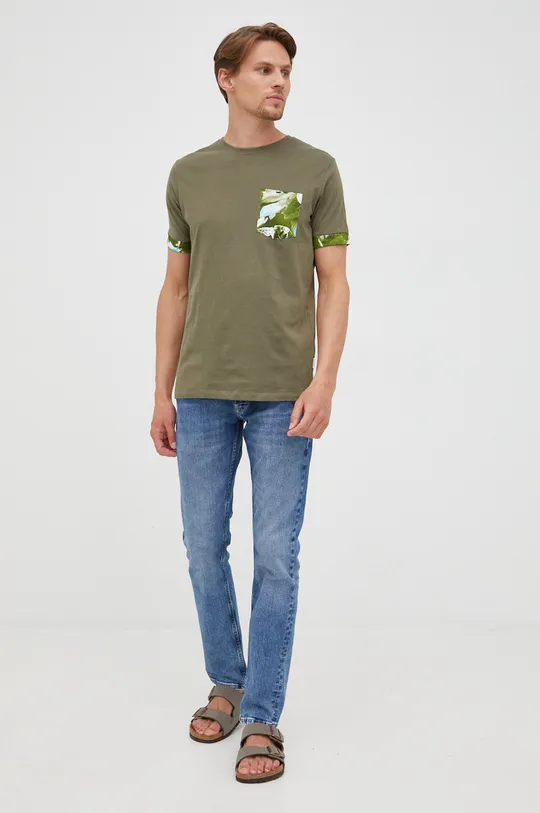 Bombažen t-shirt Lindbergh zelena