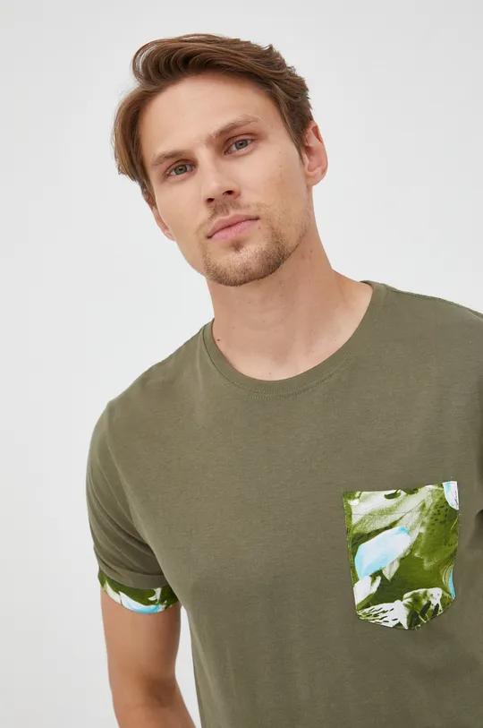 zelena Bombažen t-shirt Lindbergh