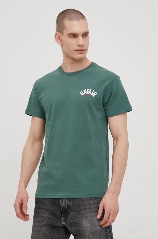 Βαμβακερό μπλουζάκι Unfair Athletics πράσινο
