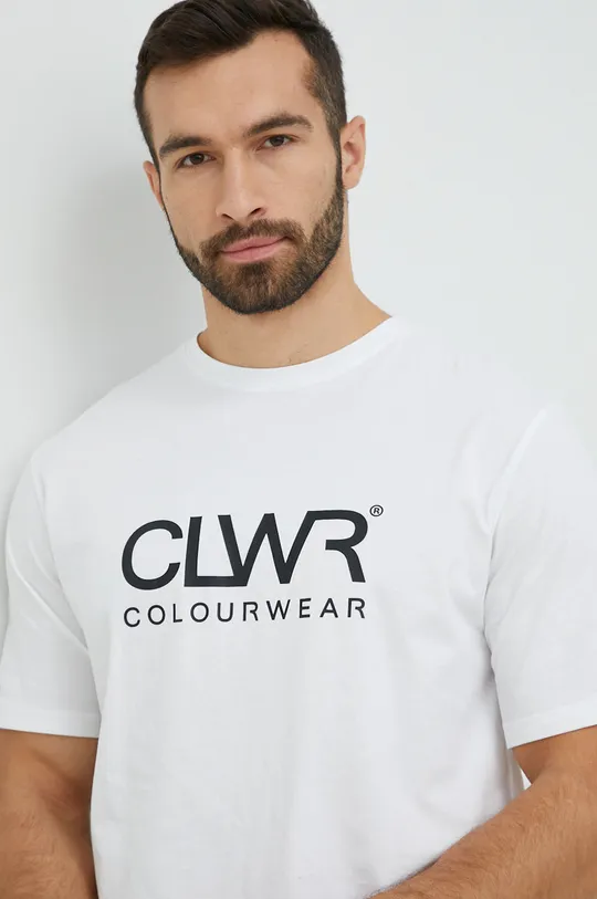 λευκό Βαμβακερό μπλουζάκι Colourwear Ανδρικά