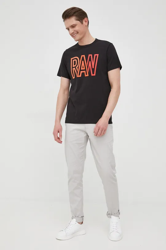 Pamučna majica G-Star Raw crna