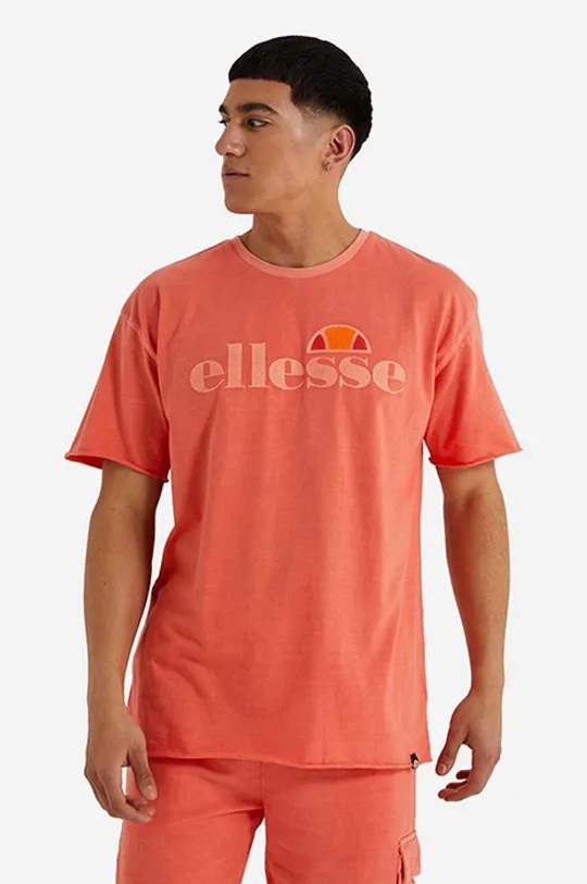 πορτοκαλί Βαμβακερό μπλουζάκι Ellesse Ανδρικά